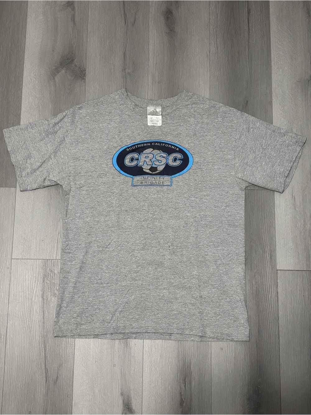 Vintage Adidas CRSC Southern California Soccer Infinity Brigade T-Shirt Small